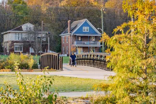 North Fairmount residents enjoy taking a morning stroll on the Lick Run Greenway.