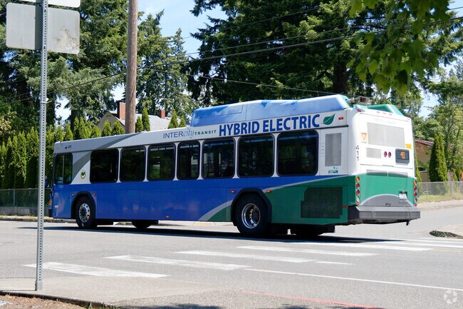 Intercity buses are easy to catch in West Olympia.