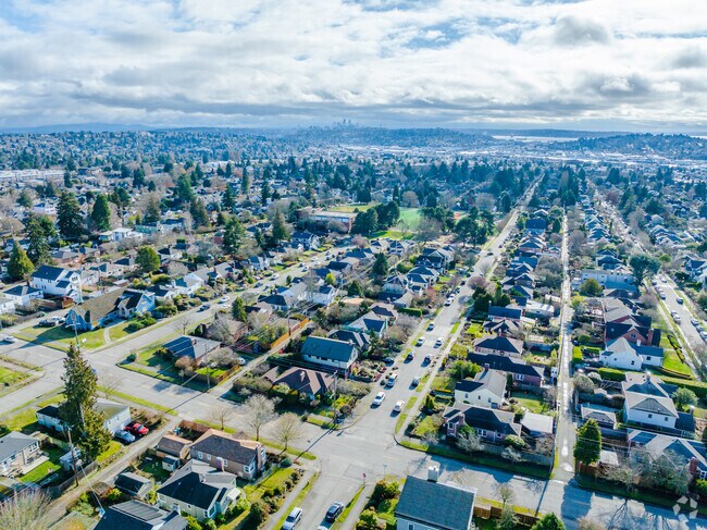 Loyal Heights neighborhood has views of the Seattle skyline.