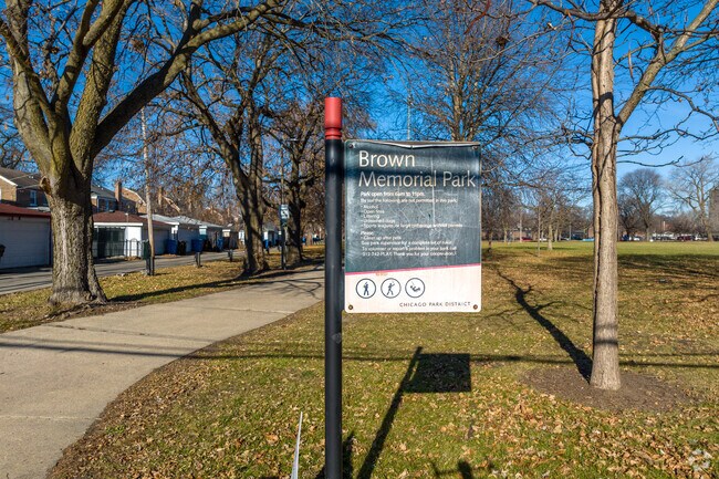 Brown Memorial Park is a large park in the Chatham neighborhood of Chicago, IL.