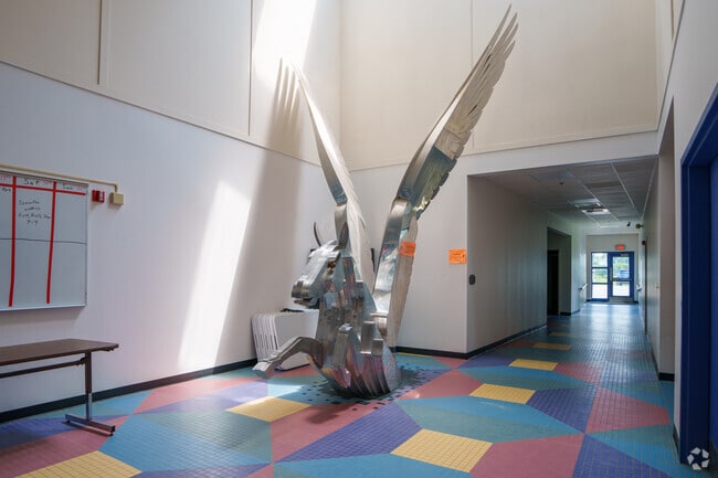 Say hello to Pegasus, the mascot at the Perfect Fit Community Center in Corinna.