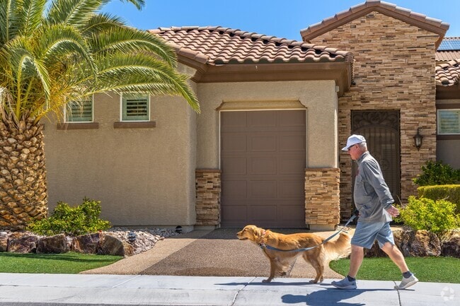 Many homes throughout Solera at Anthem have golf card garages.