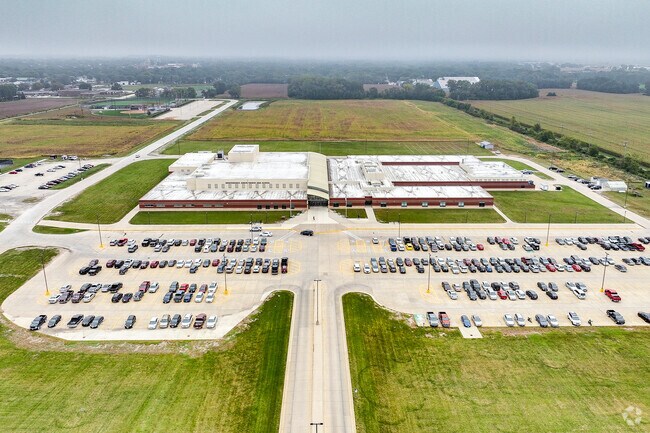 Independence Jr/Sr High School is surrounded by green space, allowing for ample outdoor learning and activities.