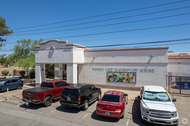 A side entrance at Mission View Elementary School.