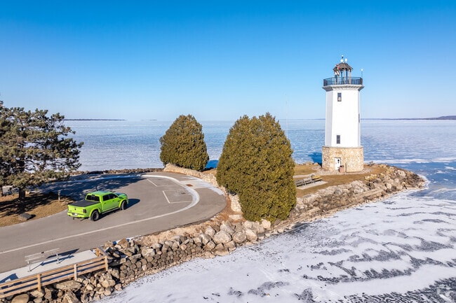 The Fond du Lac lighthouse sits at the edge of Lakeside Park.