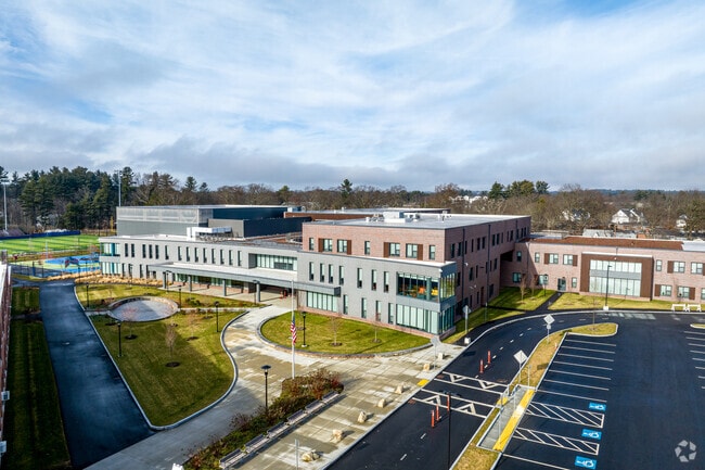 An Aerial view of the Center Elementary School in Tewksbury, MA.