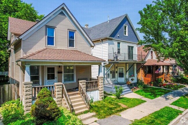 A lovely row of homes in the Merrill Park neighborhood.