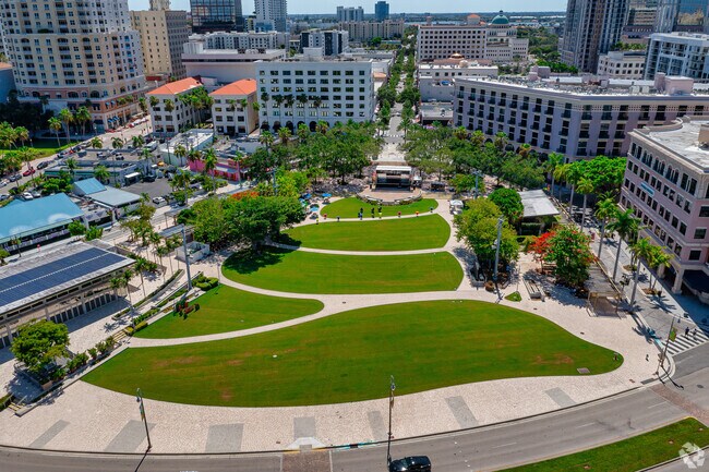 Nancy M. Graham Centennial Square hosts frequent events in Downtown West Palm Beach, FL.