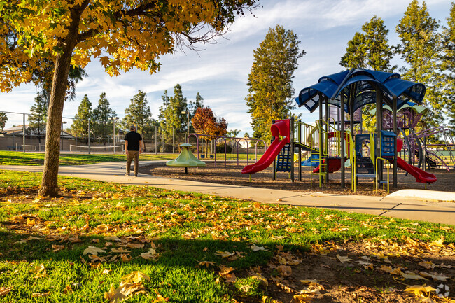 Bethune residents can stroll among the trees at Bethune Park for exercise and fresh air.