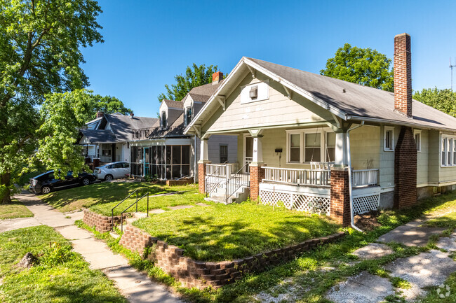 Bungalow homes line the streets of the Bristol neighborhood.