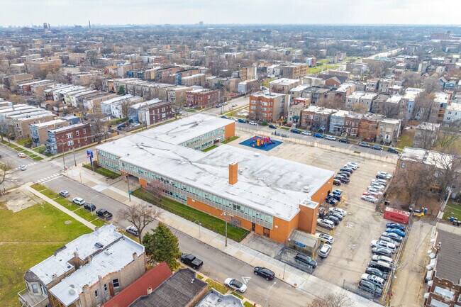 Heffernan Elementary School is located west of downtown.