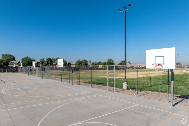 The basketball courts are state of the art at Bill E. Young Jr. Middle School.