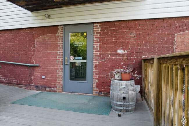 Threadbare Cider & Mead has a big parking lot and offers a dog friendly patio.