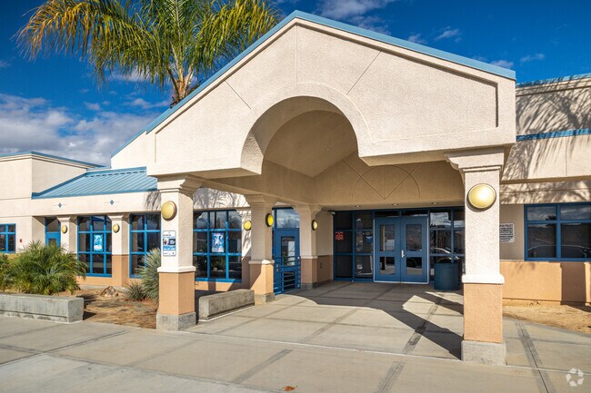 A welcoming entrance is seen at Manuel L. Real Elementary School in Perris.
