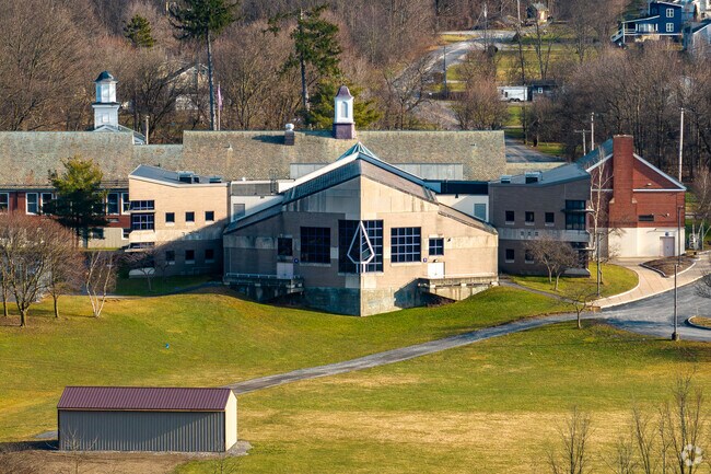 The Onondaga Nation School in the Onondaga Nation has some unique architecture.