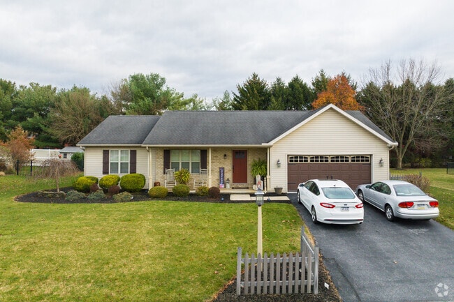 Newer ranch-styles in Spring Grove have two-car garages.