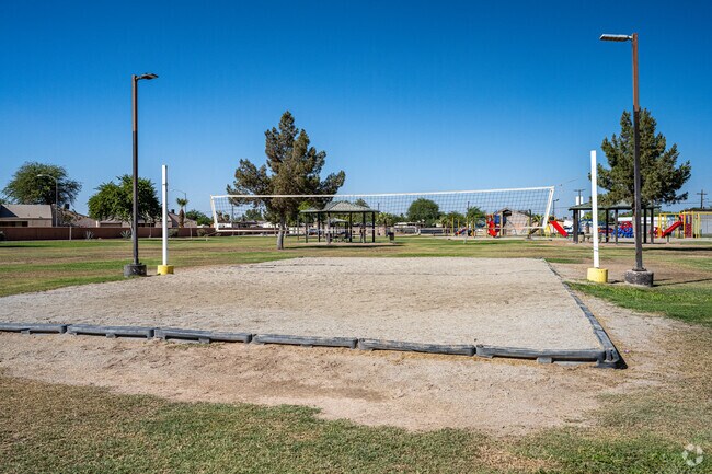 Play volleyball at Moctezuma Park in San Luis, Arizona.