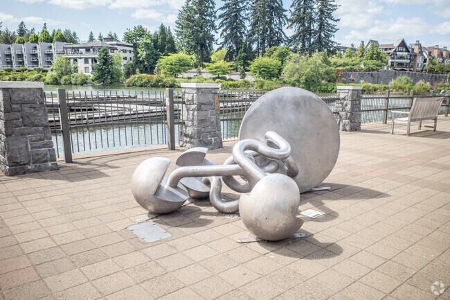 Art at Oswego Lake Front Park in Lake Oswego.