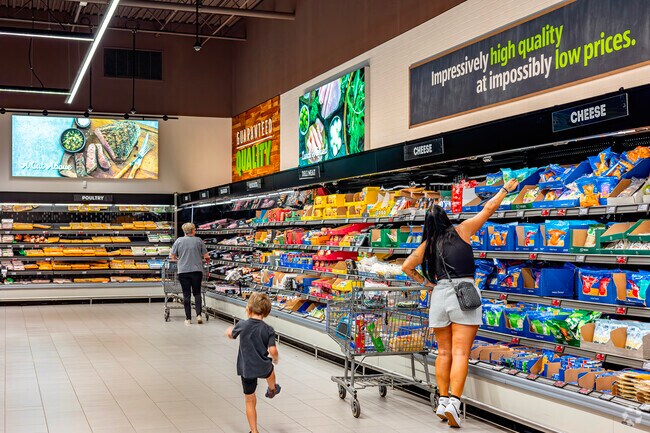 Locals can shop for groceries at Aldi or Meijer on Michigan Ave east of Poletown.