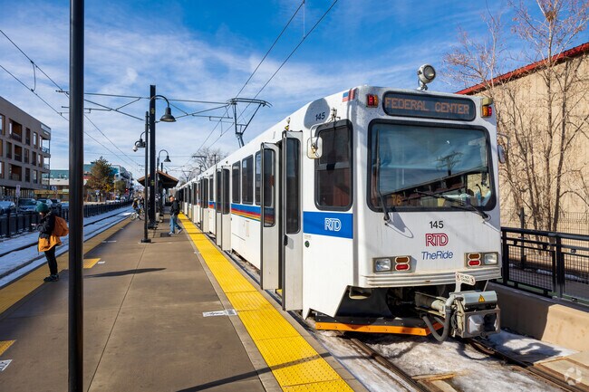 The RTD Light Rail in Two Creeks connects locals effortlessly to Downtown Denver.