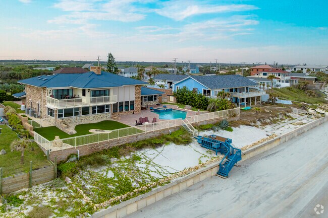 Some ocean front homes can have direct private access to the beach in Wilbur-by-the-Sea.