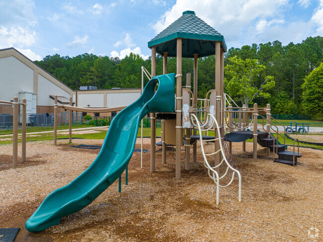 Peachtree City Elementary School has a playground for outdoor activities.