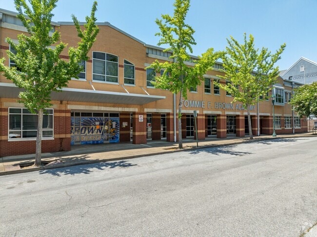 The Tommy F. Brown Academy is located in the Arts District.