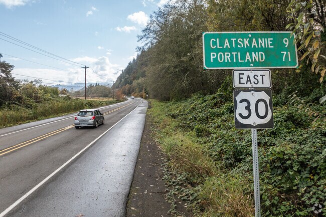 Westport offers access to nearby Clatskanie via Highway 30.