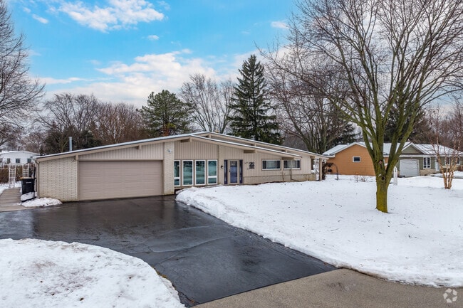 Ranch homes are common throughout the Brown Deer neighborhood.