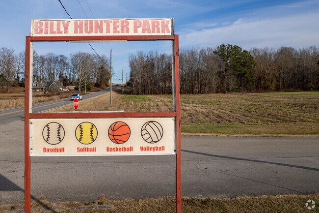 Billy Hunter Park has Baseball, Softball, Football, Basketball, and Volleyball.