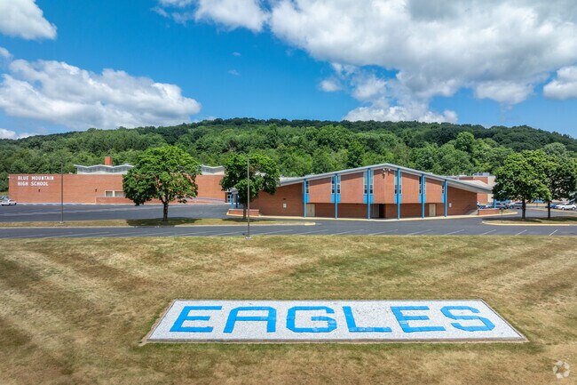 Auburn, Pa. residents attend Blue Mountain High School, home of the Eagles.
