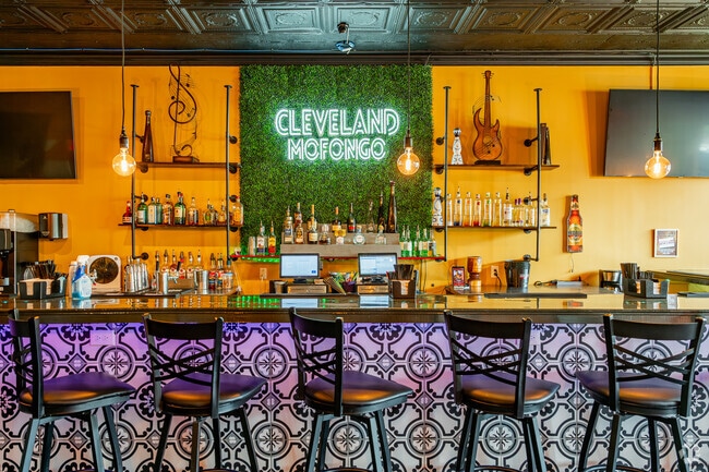 West Boulevard locals often go to the bar at Cleveland Mofongo for mojitos and other cocktails.