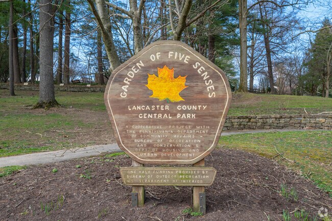 Take a serene walk through the Garden of the Five Senses in Conestoga Heights.