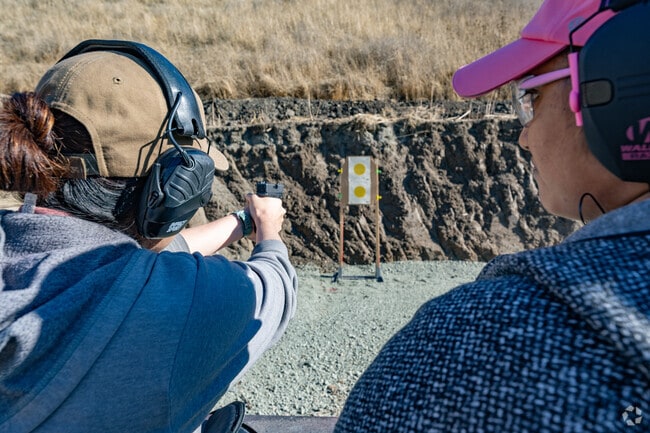 Oak Hills residents head to the nearby public pistol range for target practice.