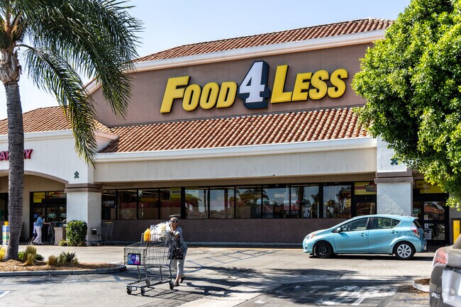 To get groceries, the neighborhood has a Food4Less supermarket.