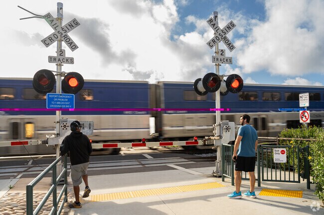 The Coaster train travels right through town and can be caught just north in Cardiff by the Sea.