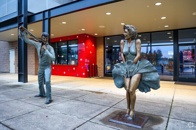 You can find Elvis and Marilyn Monroe sculptures at Independence Cinema in Independence.