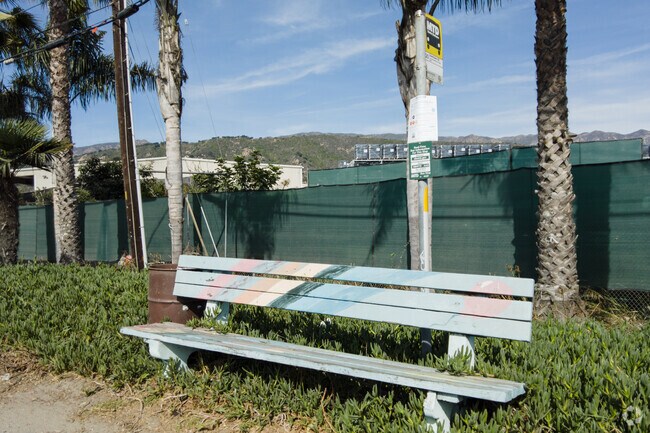 Bus stop in Toro Canyon, Summerland, CA.