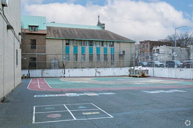 PS 595 has a wonderful play area for the children to enjoy after a long day.