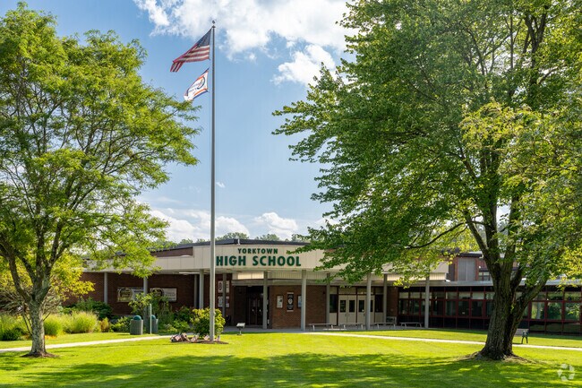 The Yorktown High School offers a sprawling campus for students.