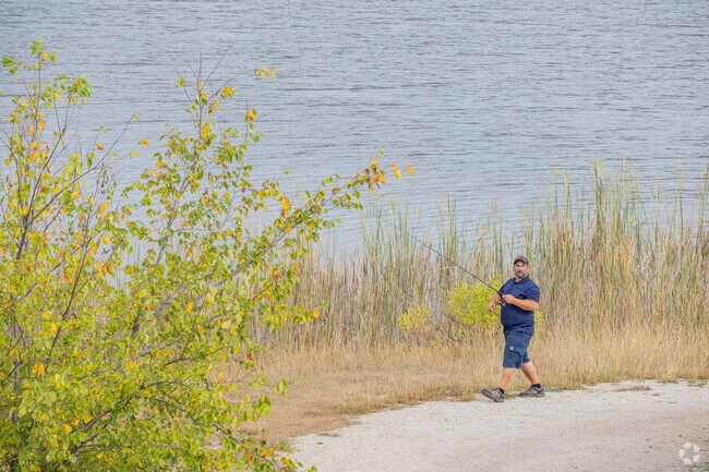 Perry locals enjoy fishing around at the nearby Municipal Park.