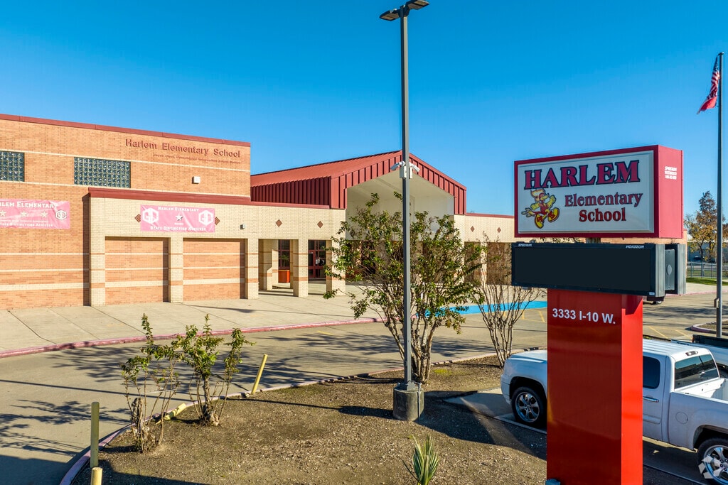 Harlem Elementary thrives as a Texas Exemplary Campus, fostering high-level learning.