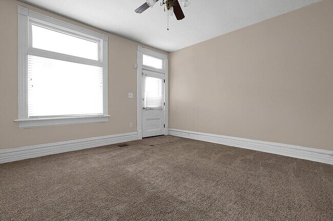 Living room looking at front door