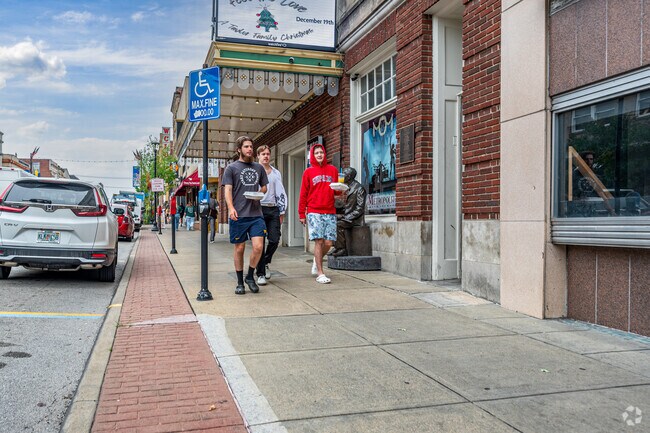 Local WVU College students go to downtown Morgantown to grab lunch.