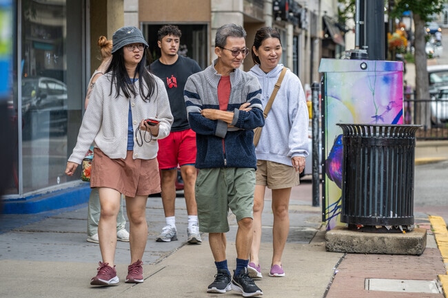 Families from First Ward enjoy hanging out in Downtown Morgantown.