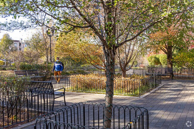 Located in the center of Union City, Ellsworth Park is surrounded by row homes.