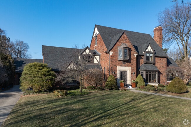 Large Tudor homes on large lots can be found in Pleasant Ridge.