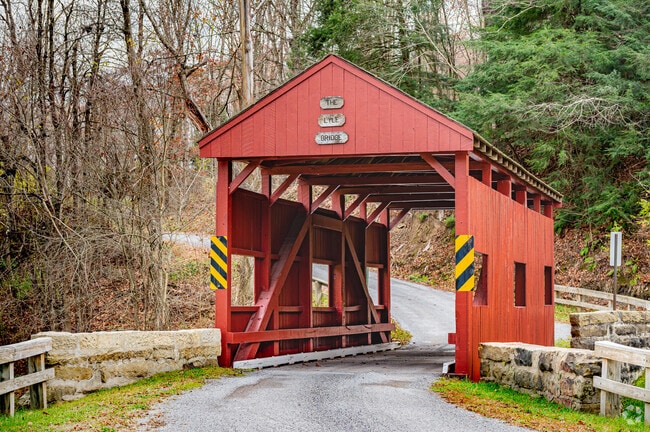 The Lyle Covered Bridge in Hillman State Park.
