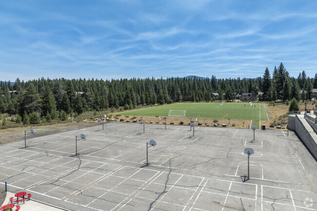 The basketball courts at  Alder Creek Middle School.