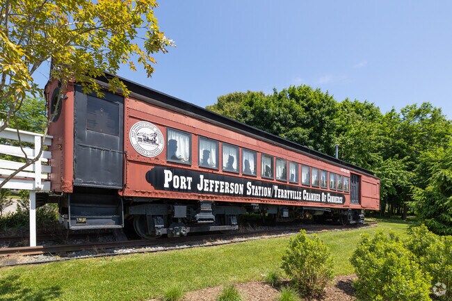 Train Car Park is a landmark in Suffolk County near Terryville, a train car from around 1914.